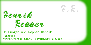 henrik repper business card